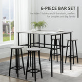 Wooden Bar Table 100cm Wide Rectangular With 2 Stools in Set Of 2 - Velmora