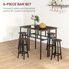 Wooden Bar Table 100cm Wide Rectangular With 2 Stools in Set Of 2 - Velmora
