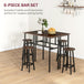 Wooden Bar Table 100cm Wide Rectangular With 2 Stools in Set Of 2 - Velmora