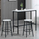 Wooden Bar Table 100cm Wide Rectangular With 2 Stools - Velmora