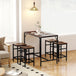Wooden Bar Table 100cm Wide Rectangular With 4 Stools - Velmora