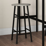 Wooden Bar Table 105cm Wide Rectangular With 2 Stools - Velmora
