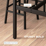 Wooden Bar Table 105cm Wide Rectangular With 2 Stools - Velmora