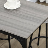 Wooden Bar Table 110cm Wide Rectangular With 4 Stools - Velmora