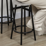 Wooden Bar Table 110cm Wide Rectangular With 4 Stools - Velmora