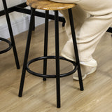 Wooden Bar Table 110cm Wide Rectangular With 4 Stools - Velmora