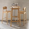 Wooden Bar Table And 2 Bar Stools With Back - Barlow