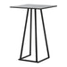 Wooden Bar Table for 2 People 70cm Wide Square - Linea