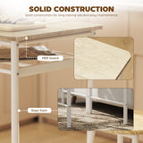 Wooden Bar Table 80cm Wide Rectangular With 2 Stools - Velmora