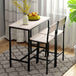 Wooden Bar Table 89cm Wide Rectangular With 2 Stools - Velmora