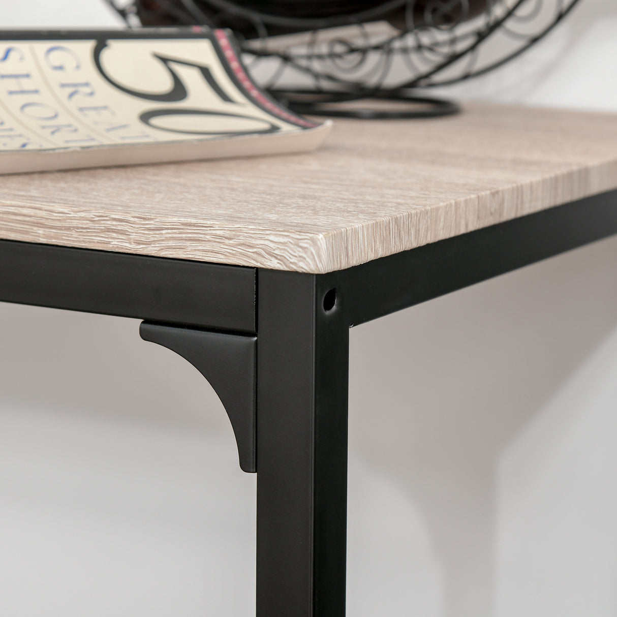 Wooden Bar Table 89cm Wide Rectangular With 2 Stools - Velmora