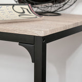 Wooden Bar Table 89cm Wide Rectangular With 2 Stools - Velmora