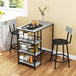 Wooden Bar Table 90cm Wide Rectangular With 2 Stools - Velmora