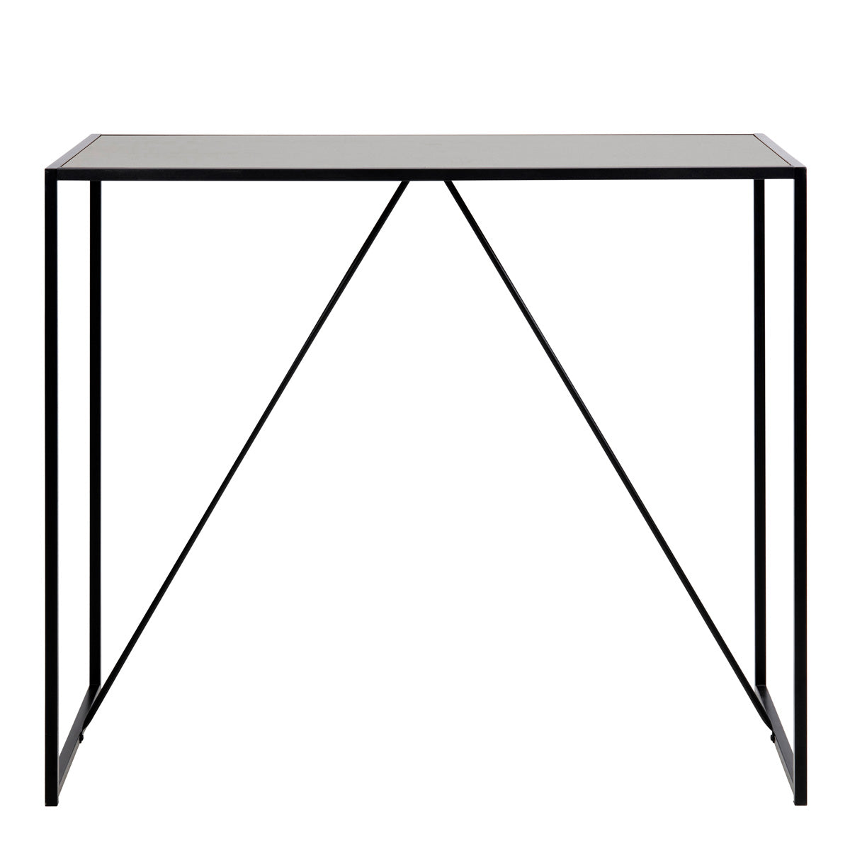 Wooden Bar Table With Black Metal Frame - Seaford