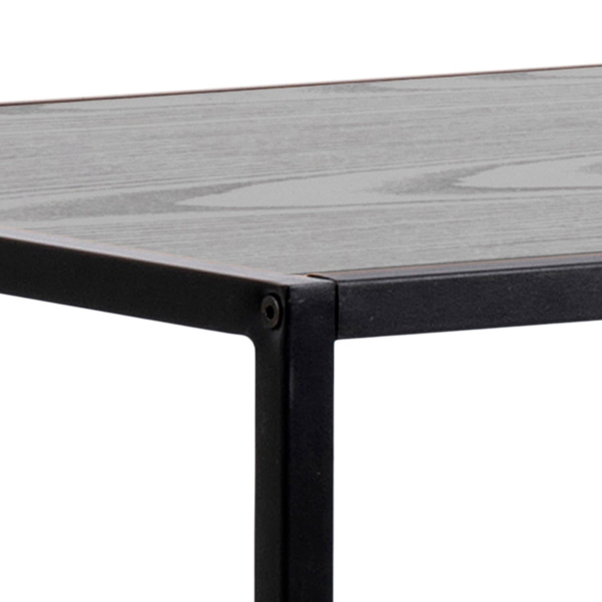 Wooden Bar Table With Black Metal Frame - Seaford