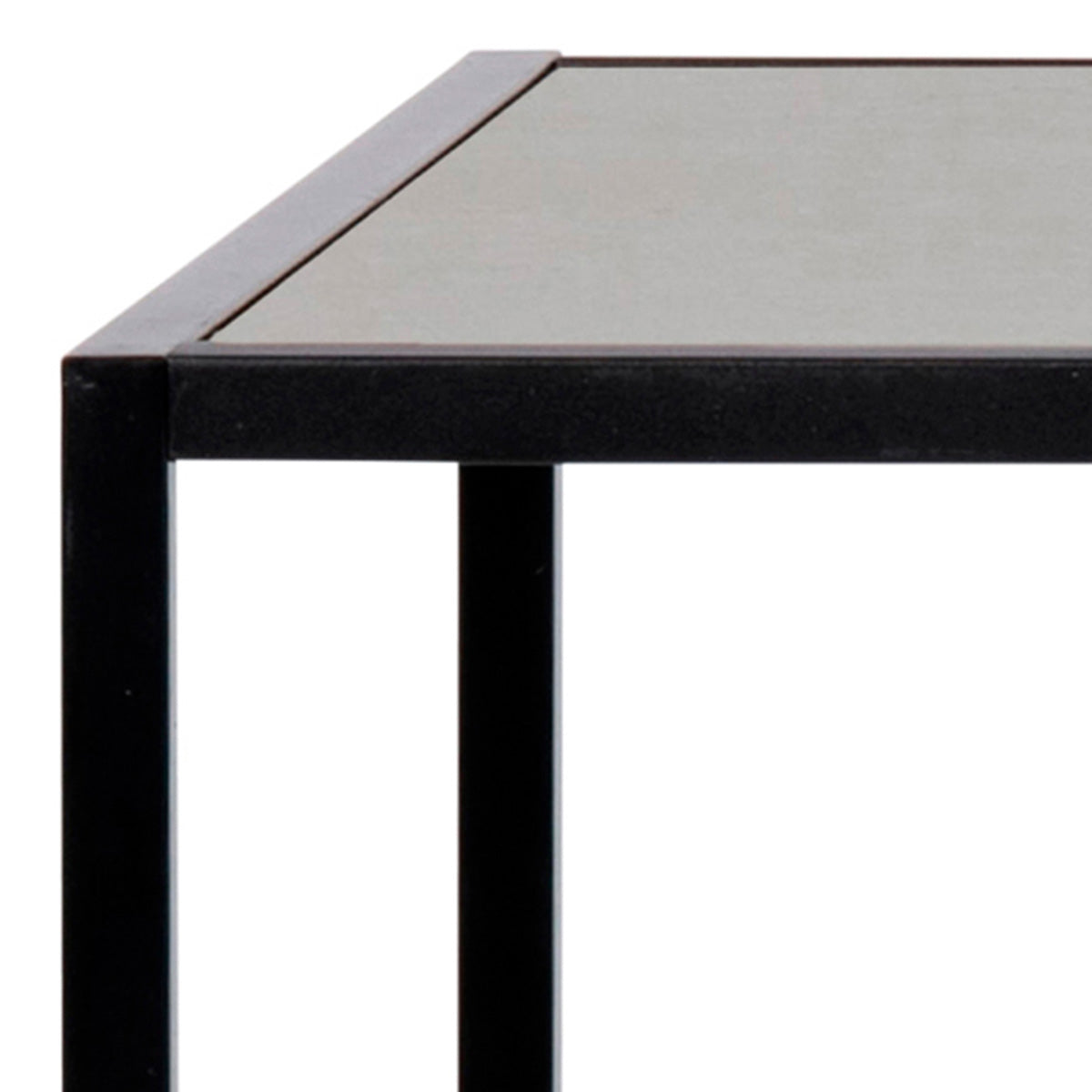 Wooden Bar Table With Black Metal Frame - Seaford