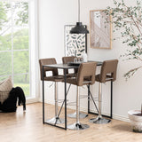 Wooden Bar Table With Black Metal Frame - Seaford