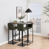 Wooden Bar Table With Black Metal Frame - Seaford