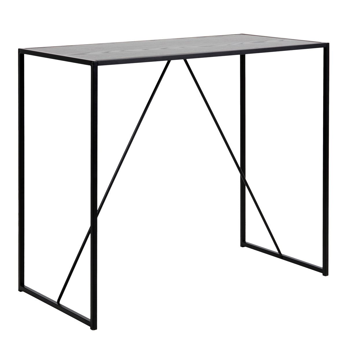 Wooden Bar Table With Black Metal Frame - Seaford