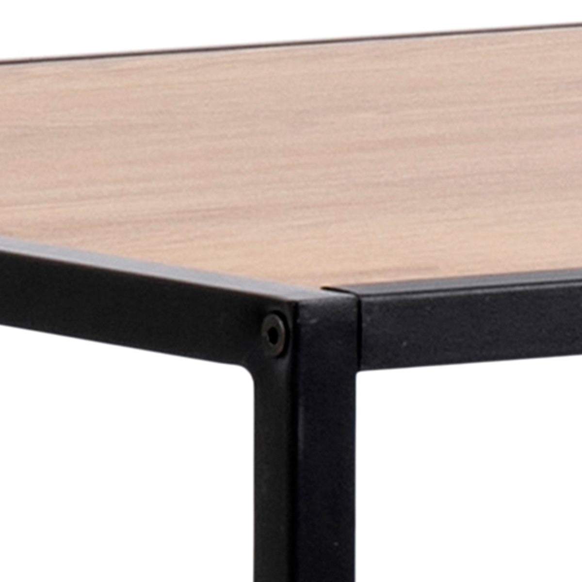 Wooden Bar Table With Black Metal Frame - Seaford