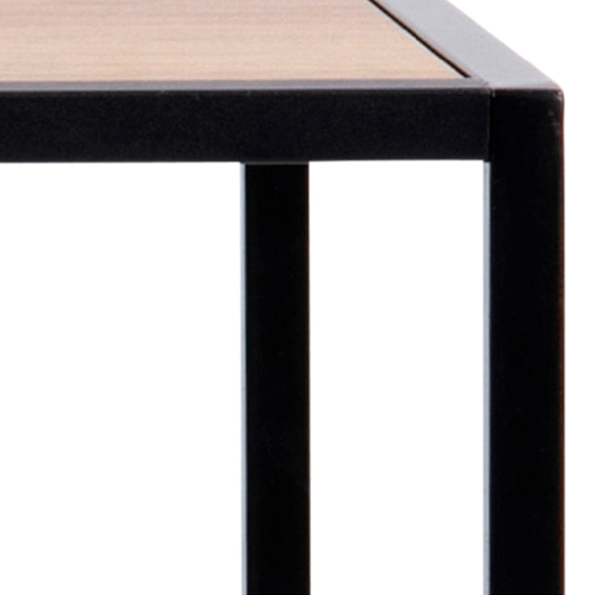 Wooden Bar Table With Black Metal Frame - Seaford