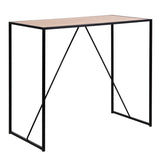 Wooden Bar Table With Black Metal Frame - Seaford