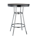 Wooden Bar Table Diner Poseur Retro Round - Ambley