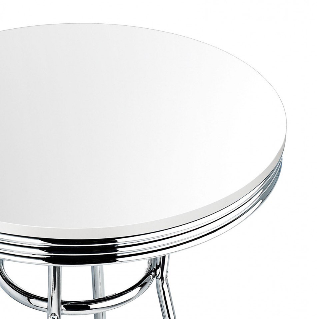 Wooden Bar Table Diner Poseur Retro Round - Ambley