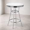 Wooden Bar Table Diner Poseur Retro Round - Ambley