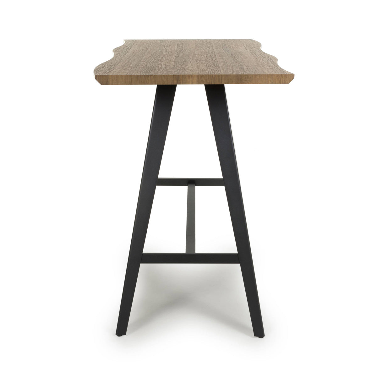Wooden Bar Table for 2 to 4 People Rectangular And Curved - Nassau