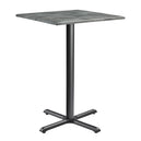 Wooden Bar Table for 4 People 70cm Wide Square - Enduratop