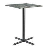 Wooden Bar Table for 4 People 70cm Wide Square - Enduratop