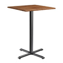 Wooden Bar Table for 4 People 70cm Wide Square - Enduratop
