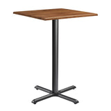 Wooden Bar Table for 4 People 70cm Wide Square - Enduratop
