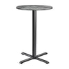 Wooden Bar Table for 4 People 80cm Wide Round - Enduratop