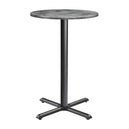 Wooden Bar Table for 4 People 80cm Wide Round - Enduratop