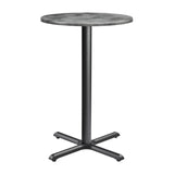 Wooden Bar Table for 4 People 80cm Wide Round - Enduratop
