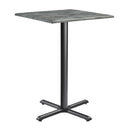 Wooden Bar Table for 4 People 80cm Wide Square - Enduratop