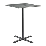 Wooden Bar Table for 4 People 80cm Wide Square - Enduratop