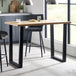 Wooden Bar Table for 4 People Rectangular - Brooklyn