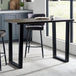 Wooden Bar Table for 4 People Rectangular - Brooklyn