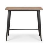 Wooden Bar Table for 4 People Rectangular - Grafton