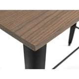 Wooden Bar Table for 4 People Rectangular - Grafton