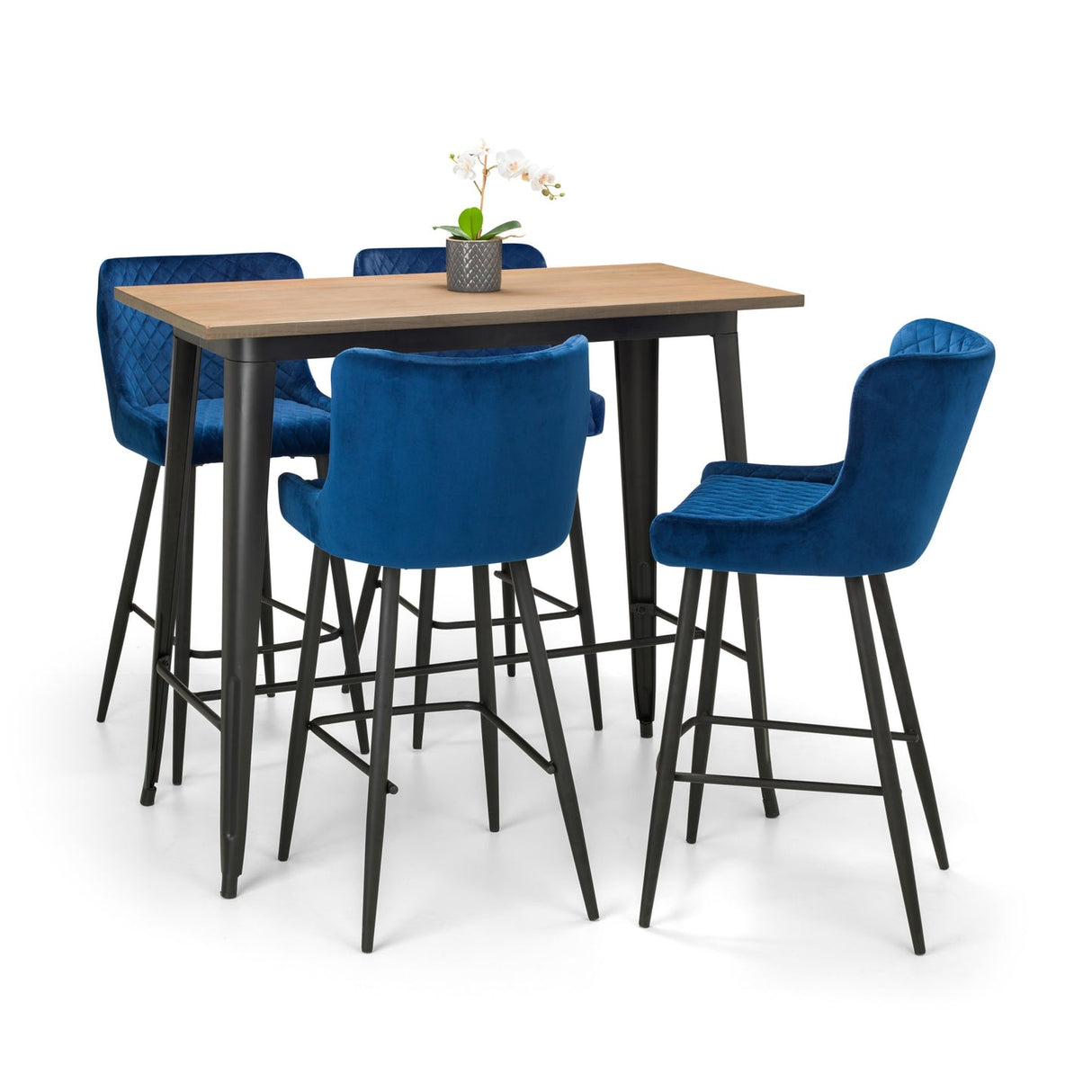 Wooden Bar Table for 4 People Rectangular - Grafton