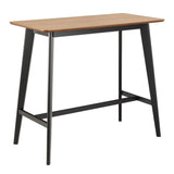 Wooden Bar Table Rectangular With 2 Roxby Oak Bar Stools - Roxby