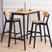Wooden Bar Table Rectangular With 2 Roxby Oak Bar Stools - Roxby