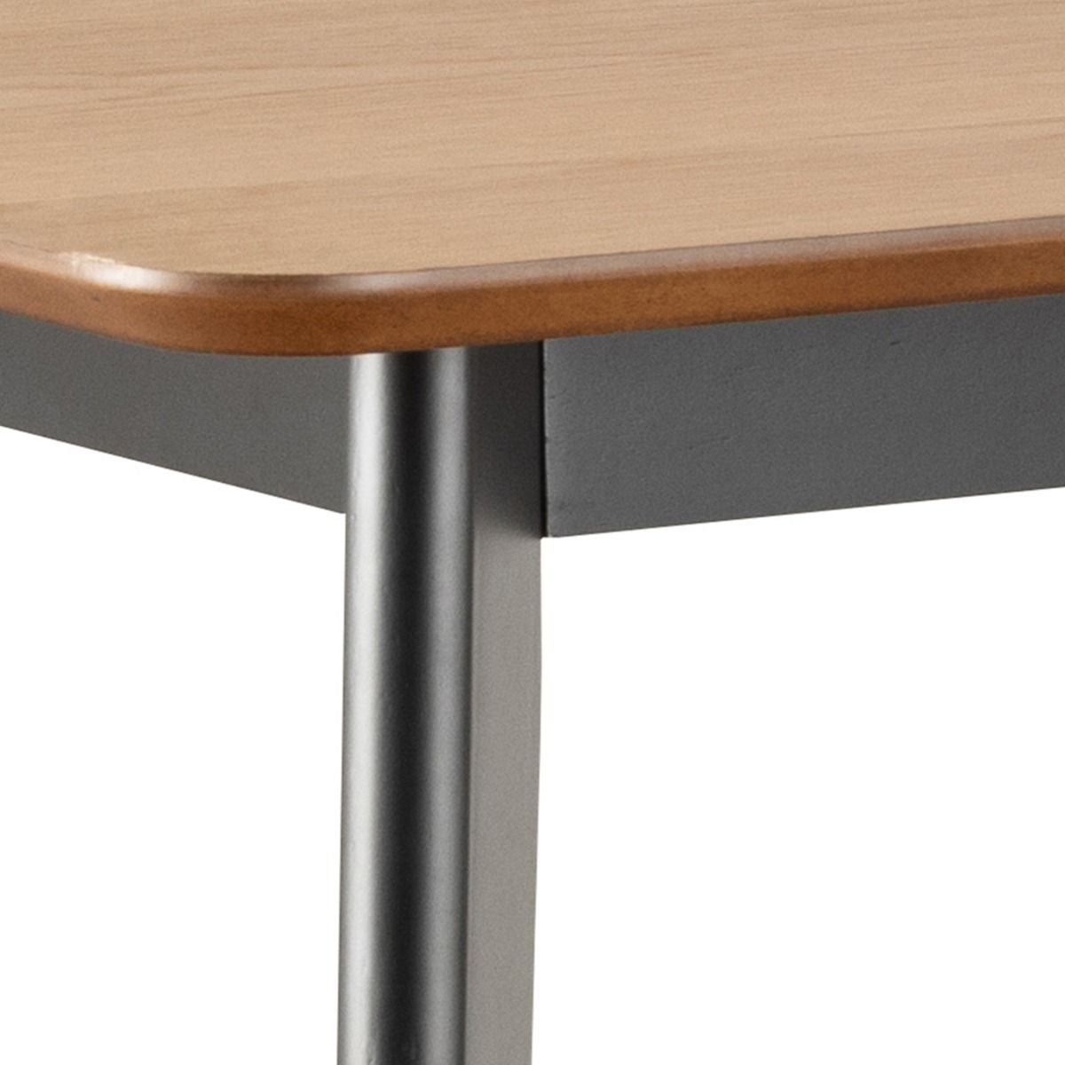 Wooden Bar Table Rectangular With 2 Roxby Oak Bar Stools - Roxby