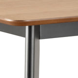 Wooden Bar Table Rectangular With 2 Roxby Oak Bar Stools - Roxby