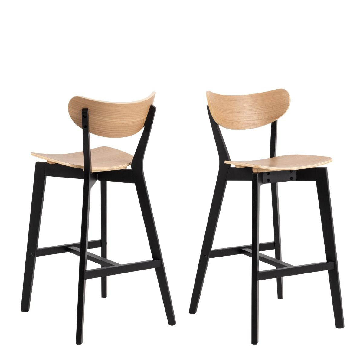 Wooden Bar Table Rectangular With 4 Roxby Bar Stools - Roxby