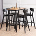 Wooden Bar Table Rectangular With 4 Roxby Bar Stools - Roxby